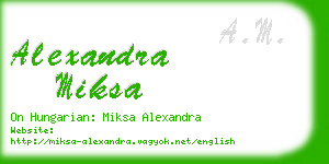 alexandra miksa business card
